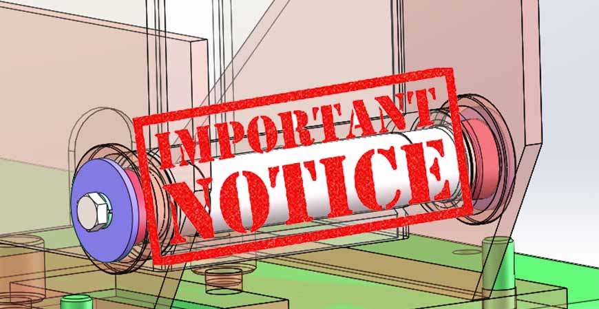 PCT23004-change notice of the fixing shaft of titling column